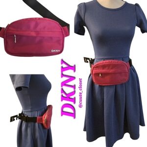 DKNY Pink Berry Belt Bag/Nylon Fanny Pack